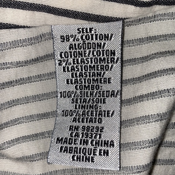 Tibi New York Women's Blouse Black & White Stripe Size 2 - Picture 10 of 11